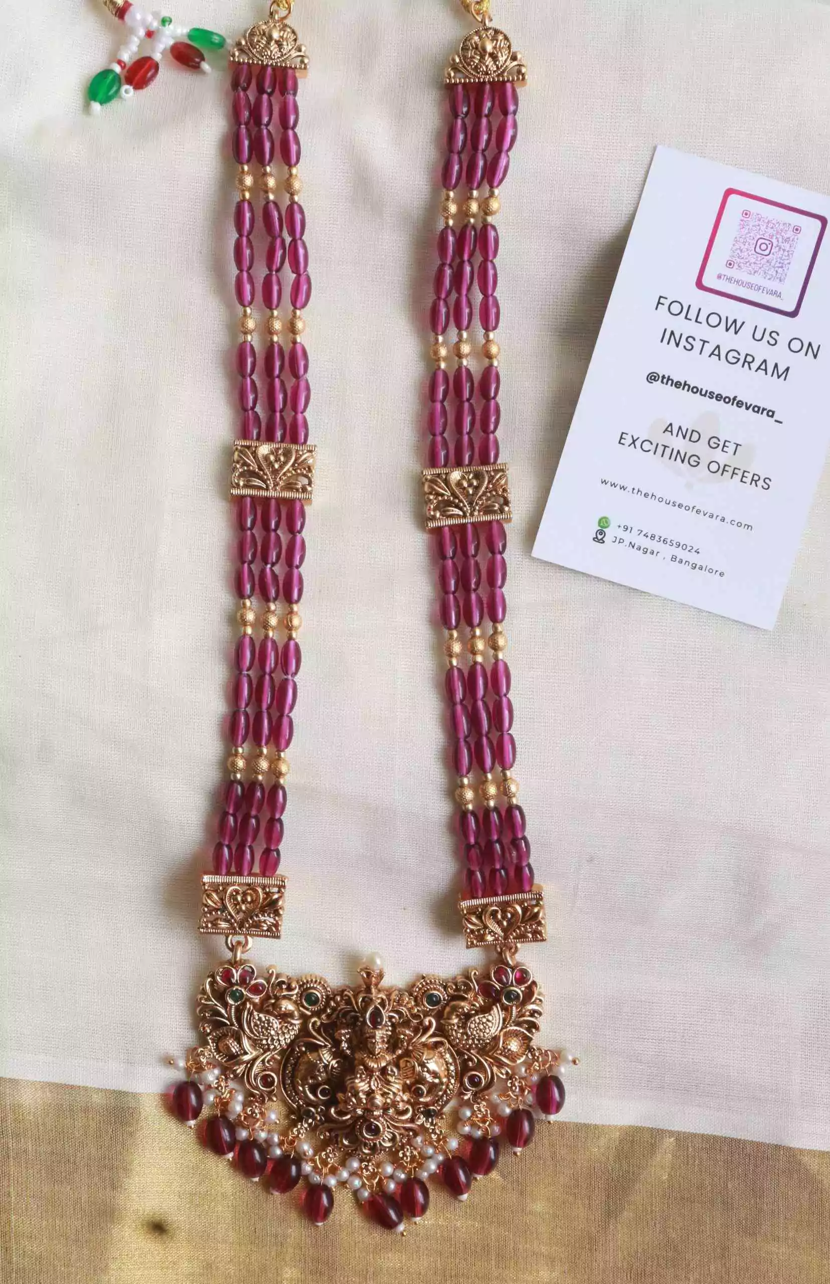 Aadira Ruby Temple Haram Set