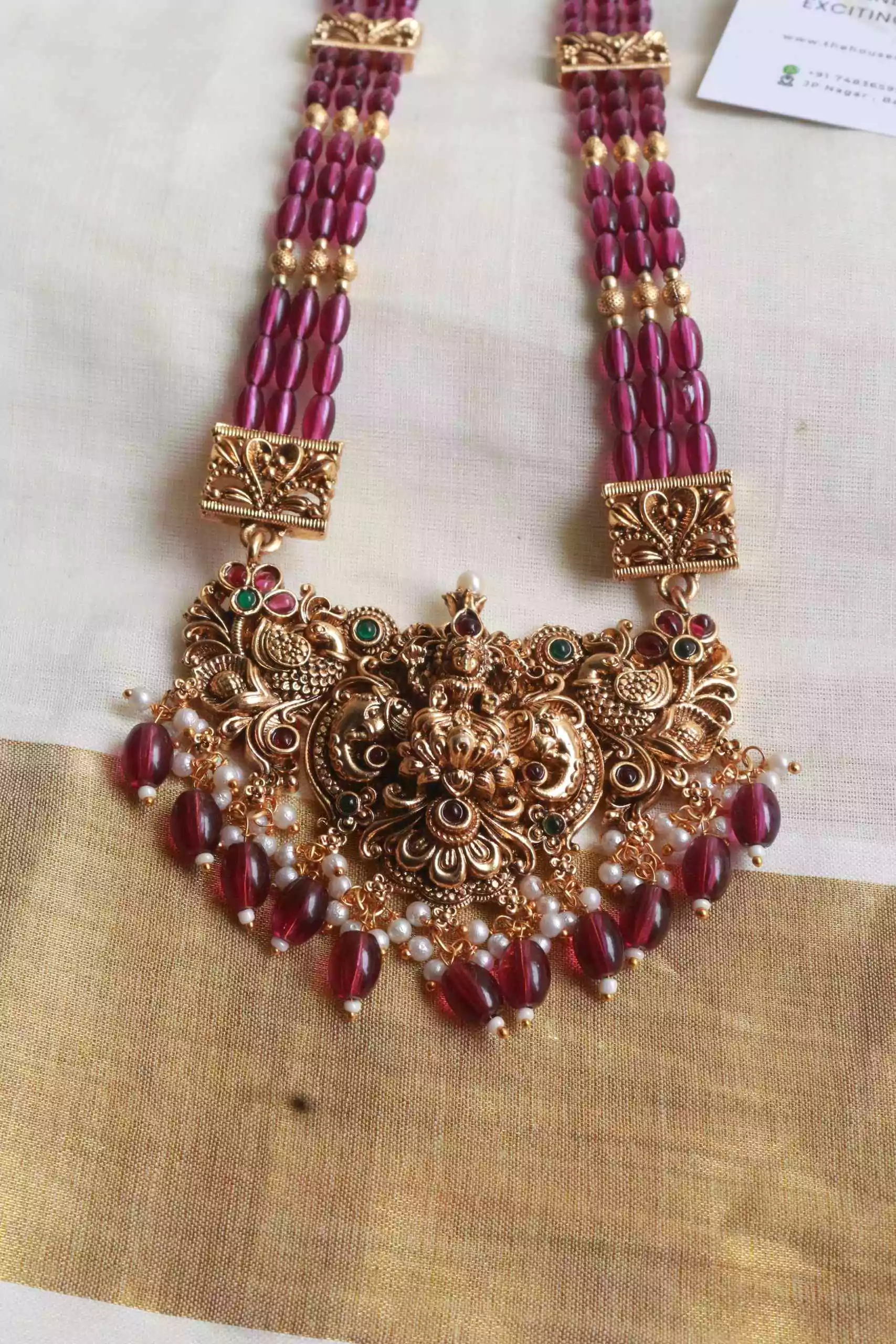 Aadira Ruby Temple Haram Set
