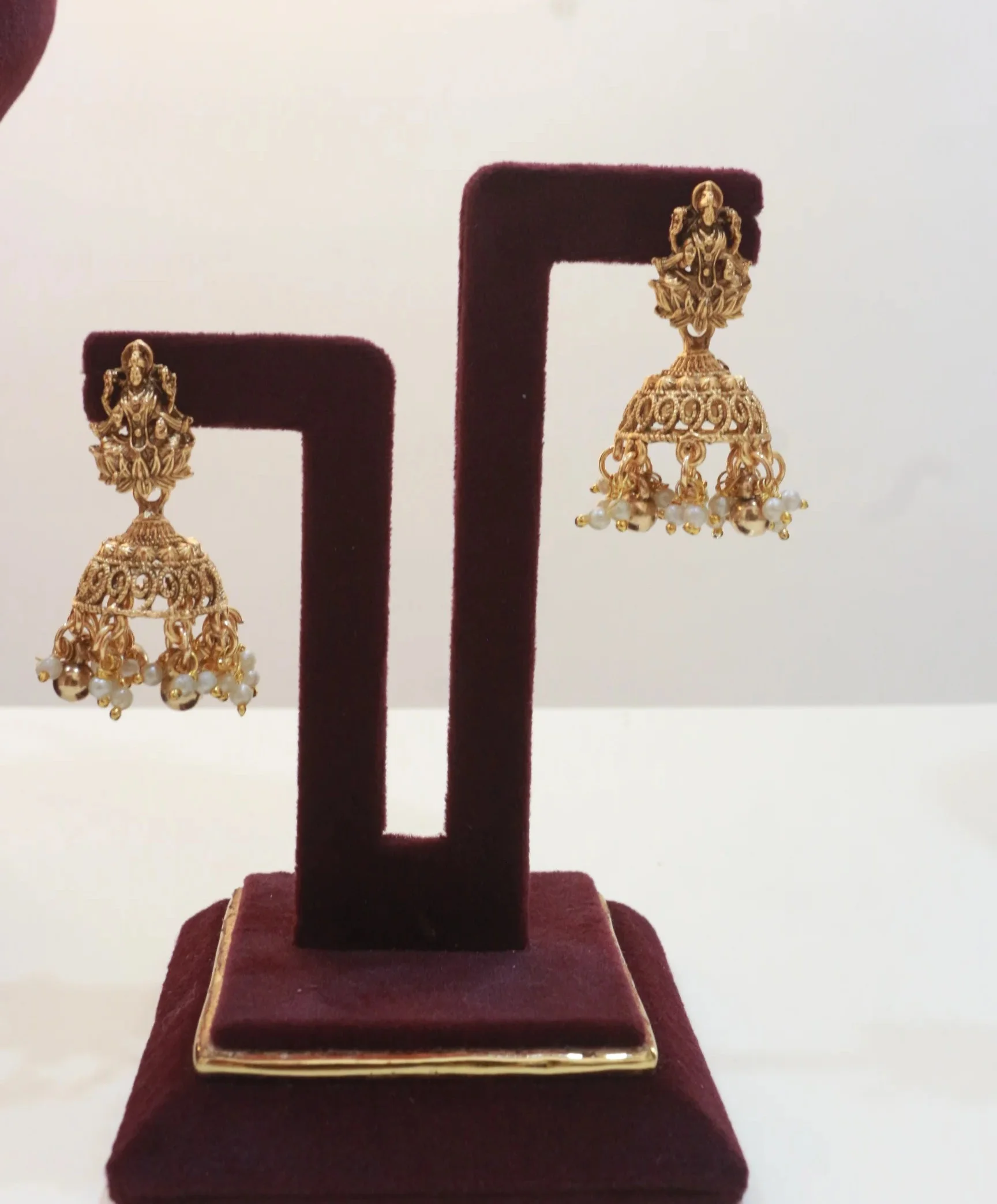 Green beads Lakshmi Temple Set